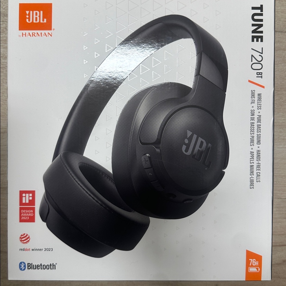 NEW JBL Tune 720BT Wireless Bluetooth Over-Ear Headphones BLACK